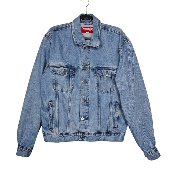 Vintage 90s Wrangler Faded Jean Jacket - Picture 1 of 5
